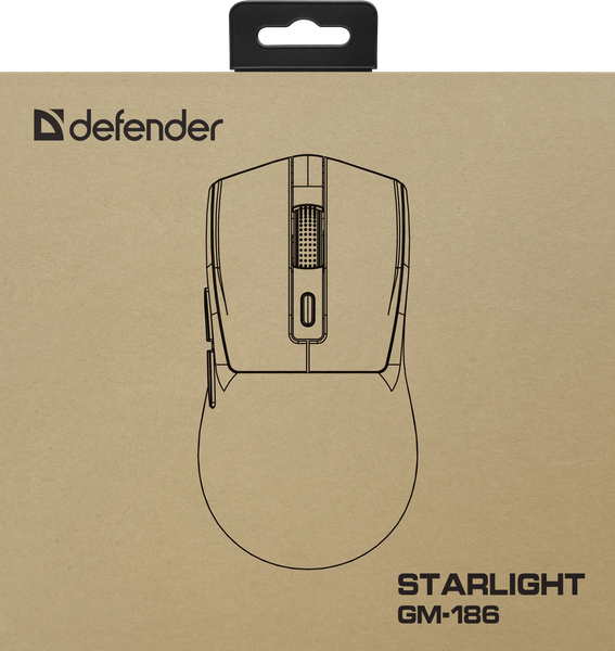 Изображение товара Мышь Defender Starlight GM-186 / 52186 (черный)