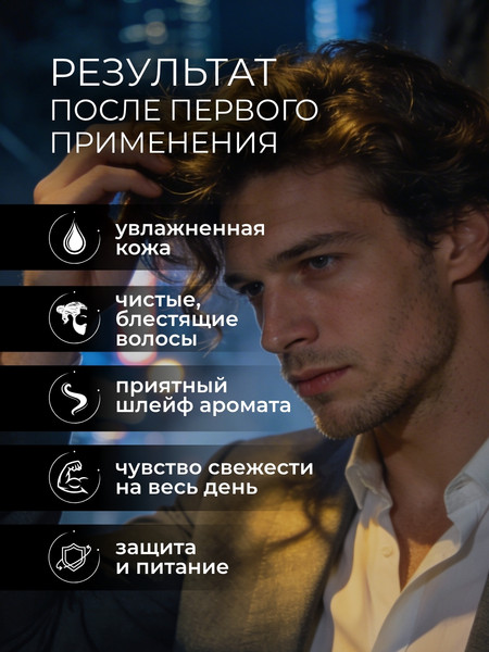 Изображение товара Шампунь-гель для душа Touch for you Парфюмированный 2в1 мужской (1л)