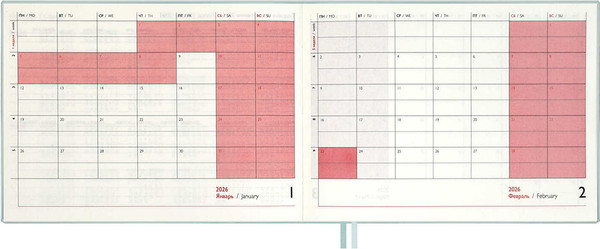 Изображение товара Еженедельник Escalada Джут 2026 / 70345 (64л, мятный)