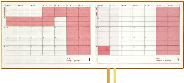 Изображение товара Еженедельник Escalada Джут 2026 / 70346 (64л, горчичный)