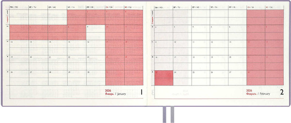 Изображение товара Еженедельник Escalada Джут 2026 / 70344 (64л, сиреневый)