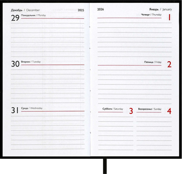 Изображение товара Еженедельник Escalada Лозанж 2026 / 70356 (64л, черный)