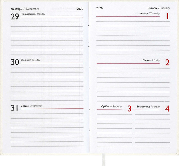 Изображение товара Еженедельник Escalada Лозанж 2026 / 70358 (64л, белый)