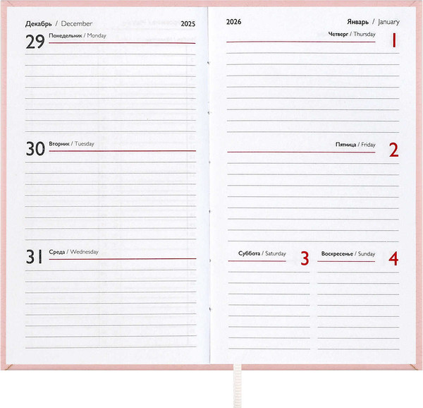 Изображение товара Еженедельник Escalada Лозанж 2026 / 70361 (64л, розовый)