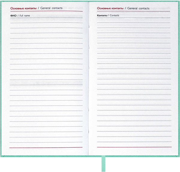 Изображение товара Еженедельник Escalada Лозанж 2026 / 70362 (64л, мятный)