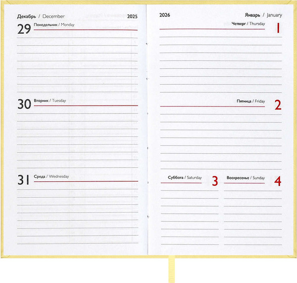 Изображение товара Еженедельник Escalada Лозанж 2026 / 70363 (64л, желтый)