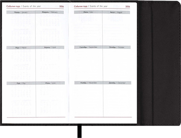 Изображение товара Еженедельник Escalada Кассандра 2026 / 70350 (64л, черный)