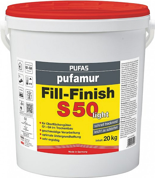 Шпатлевка готовая Pufas Pufamur Fill-Finish S50 ligh (20кг) — фото 3
