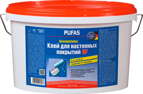 Изображение товара Клей для обоев Pufas GF Для настенных покрытий (5кг)
