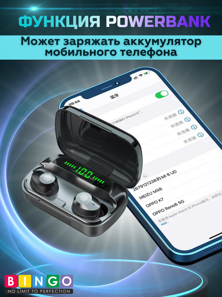 Изображение товара Беспроводные наушники Bingo M5 (черный)