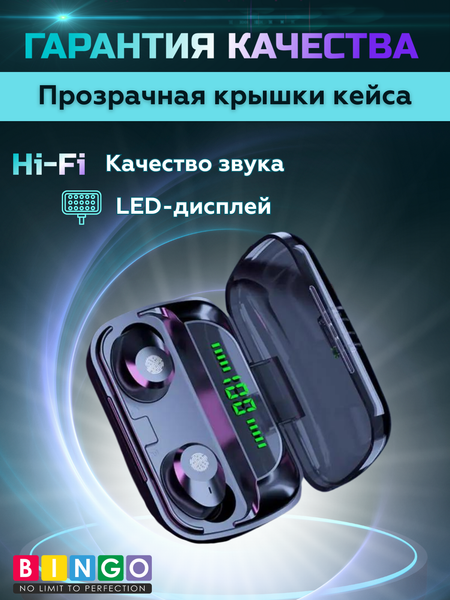 Изображение товара Беспроводные наушники Bingo M5 (черный)