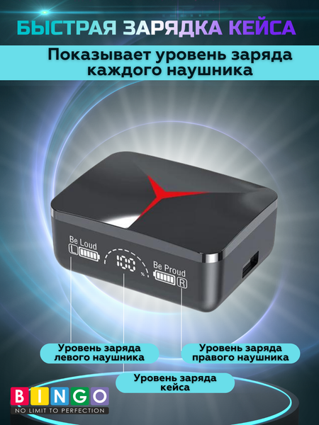Изображение товара Беспроводные наушники Bingo M90 (черный)