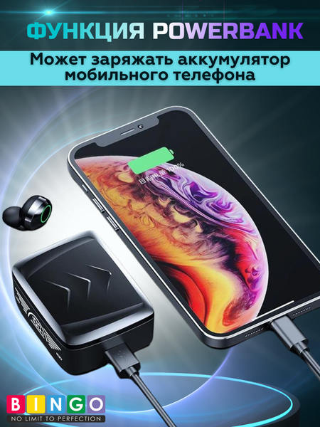 Изображение товара Беспроводные наушники Bingo BQ30 (черный)