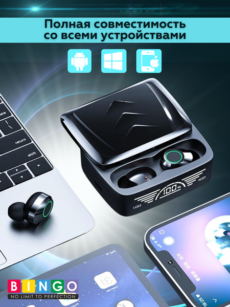 Изображение товара Беспроводные наушники Bingo BQ30 (черный)