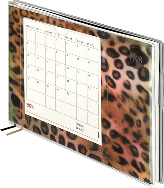 Изображение товара Еженедельник Escalada Леопард 2026 / 70347 (64л, коричневый)