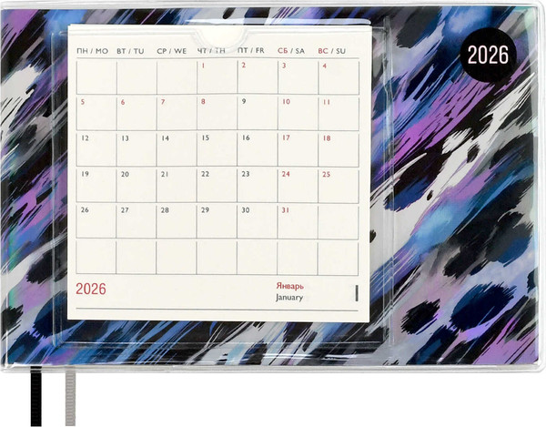 Изображение товара Еженедельник Escalada Леопард 2026 / 70546 (64л, голубой)