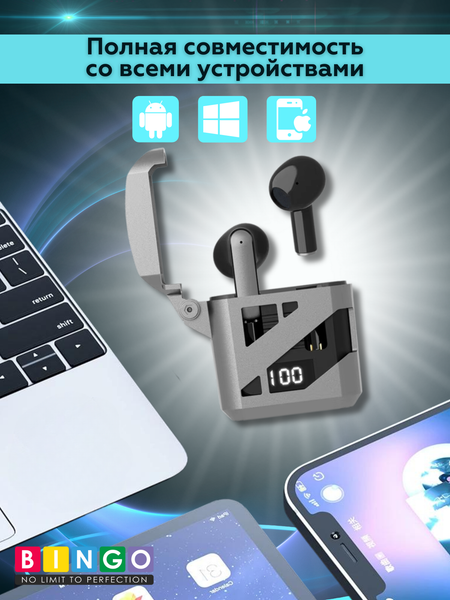 Изображение товара Беспроводные наушники Bingo GT02 (черный)