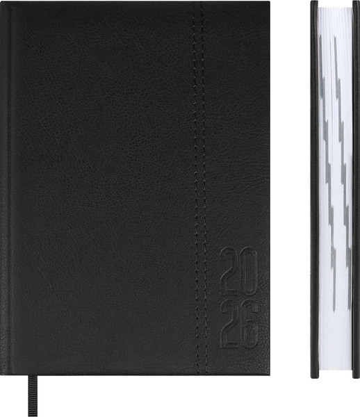 Изображение товара Ежедневник Escalada Наппа 2026 / 70283 (176л, черный)
