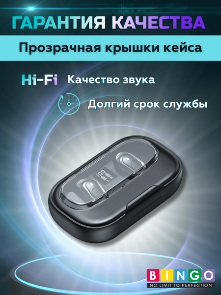 Изображение товара Беспроводные наушники Bingo YW01 (черный)