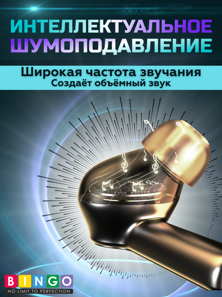 Изображение товара Беспроводные наушники Bingo YW09 (черный)