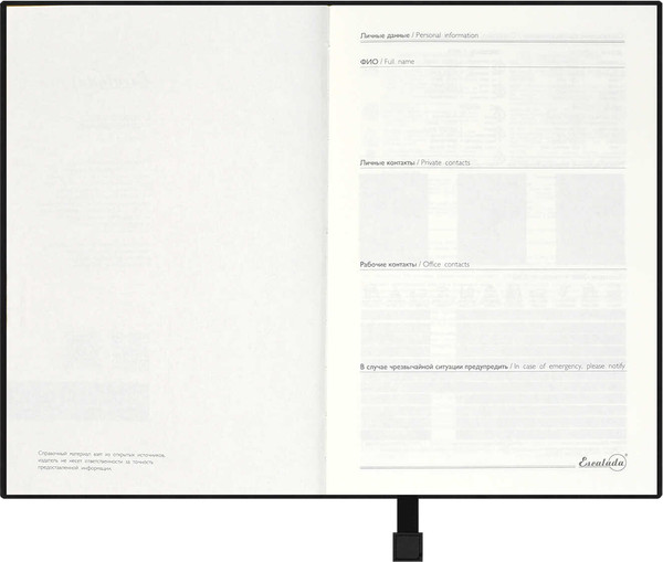 Изображение товара Ежедневник Escalada Пике Макро / 70655 (160л, черный)