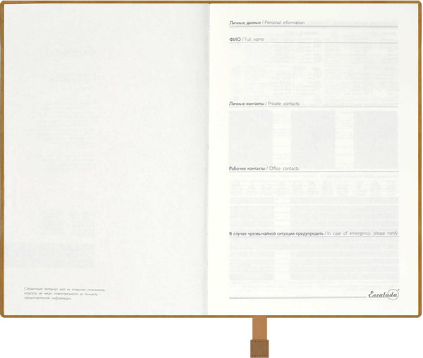 Изображение товара Ежедневник Escalada Пике Макро / 70657 (160л, коричневый)