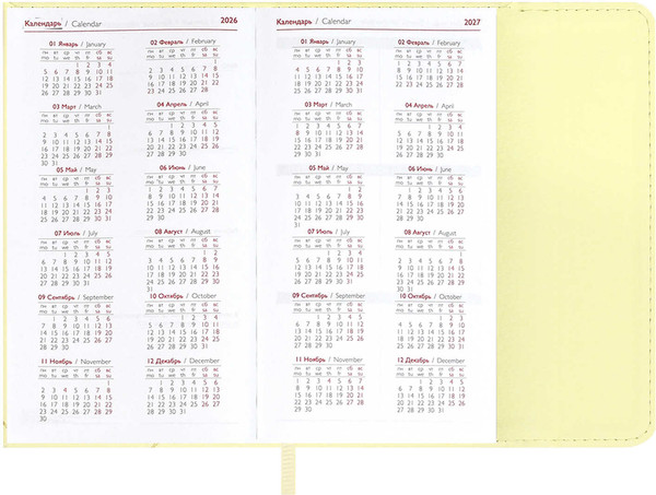 Изображение товара Еженедельник Escalada Бьянчини 2026 / 70355 (64л, желтый)