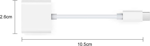 Изображение товара Кабель/переходник Bingo с Type-C + 3.5мм на Type-C (белый)