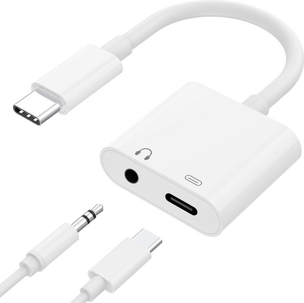 Изображение товара Кабель/переходник Bingo с Type-C + 3.5мм на Type-C (белый)