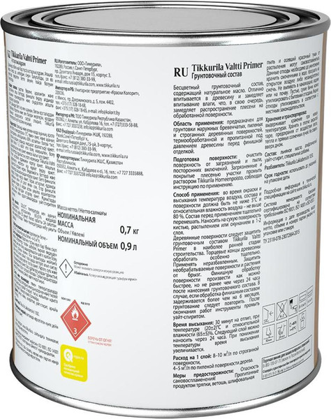 Изображение товара Антисептик для древесины Tikkurila Valtti Primer (900мл, бесцветный)