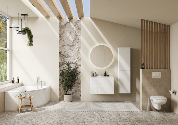 Изображение товара Шкаф с зеркалом для ванной Roca Luna 80 / ZRU9307737