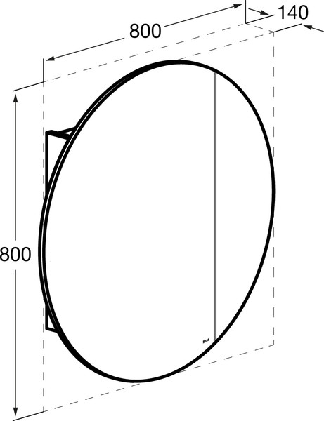 Изображение товара Шкаф с зеркалом для ванной Roca Luna 80 / ZRU9307737