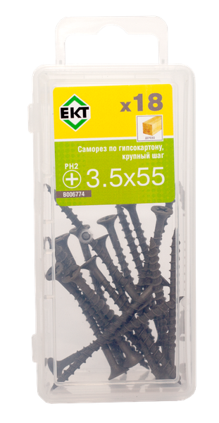 Изображение товара Саморез ЕКТ Крупный шаг 3.5х55 / B006774