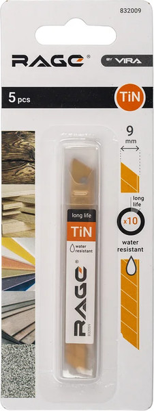 Изображение товара Набор сменных лезвий Vira RAGE by 832009 (5шт, 9мм, сегментированные)