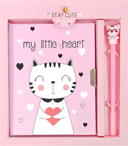 Изображение товара Записная книжка Darvish Милые котики. С ручкой / DV-14624A (50л, розовый)