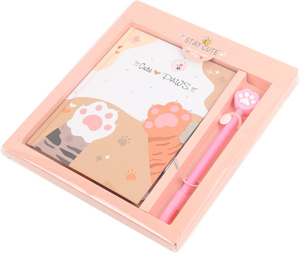 Изображение товара Записная книжка Darvish Милые лапки. С ручкой / DV-14625B (50л)