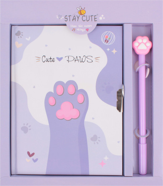 Изображение товара Записная книжка Darvish Милые лапки. С ручкой / DV-14625D (50л)