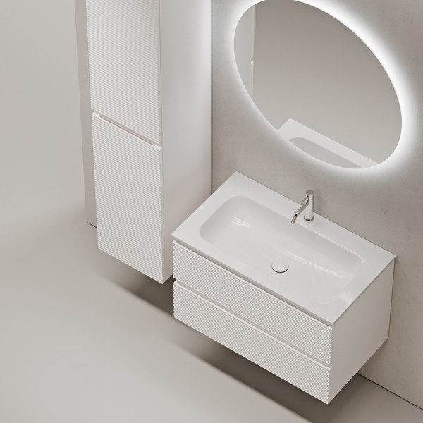 Изображение товара Тумба с умывальником Sancos Folk FL80W + CN7005MB