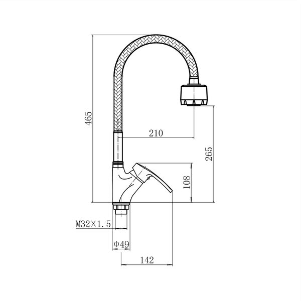Изображение товара Смеситель Fashun A4466+A7310