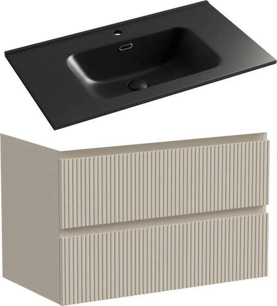 Изображение товара Тумба с умывальником Sancos Snob T / SNT80CE + CN7005MB (бежевый)