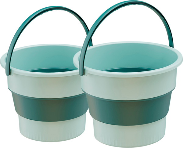 Изображение товара Набор складных ведер Sundays Большое / TBD0603930601C + Среднее / TBD0603930501C (17л+10л, светло-зеленый)