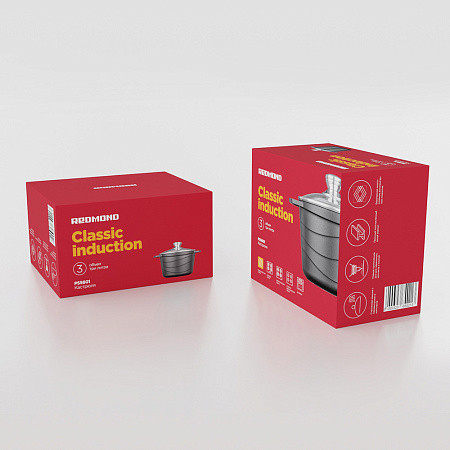 Изображение товара Кастрюля Redmond Black & Stone / PS5602 (гранит)