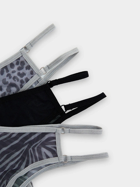 Изображение товара Комплект женских трусов Mark Formelle 412438-3 (р.90, зебра на сером)