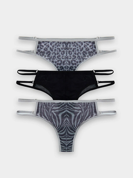 Изображение товара Комплект женских трусов Mark Formelle 412438-3 (р.102, зебра на сером)