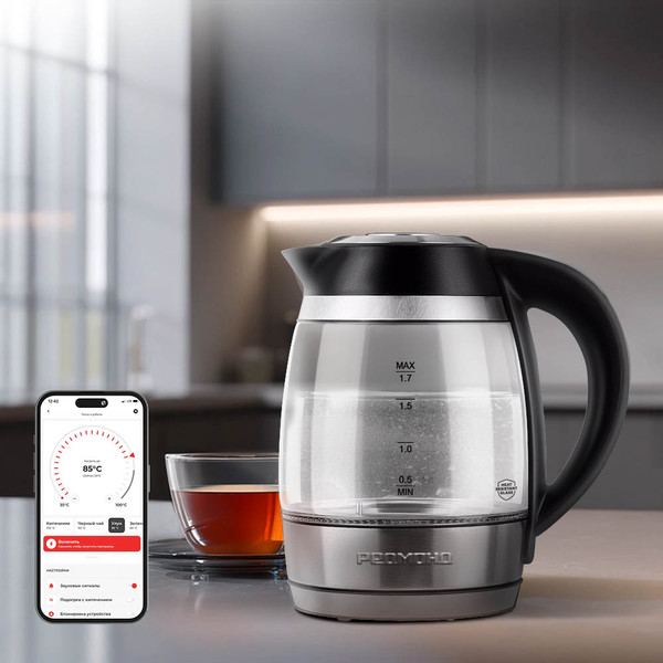 Изображение товара Электрочайник Redmond SkyKettle KG230S (черный/хром)