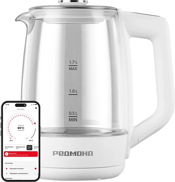 Изображение товара Электрочайник Redmond SkyKettle KG258S (белый)