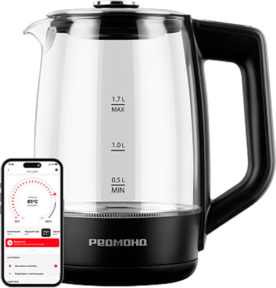 Изображение товара Электрочайник Redmond SkyKettle KG258S (черный)