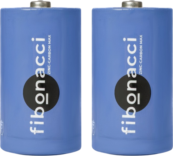 Изображение товара Комплект батареек Fibonacci R20 D / FB-R20-S2 (2шт)