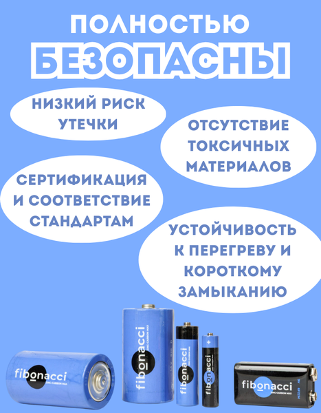Изображение товара Комплект батареек Fibonacci R6/4B AA / FB-R6M-BL4 (4шт)