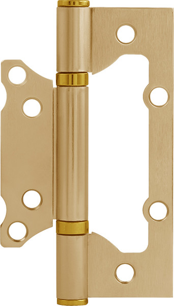 Изображение товара Комплект петель дверных Нора-М Isparus 800-5 FHP 125x74x2.6 накладная (сатинированное золото, без колп.)